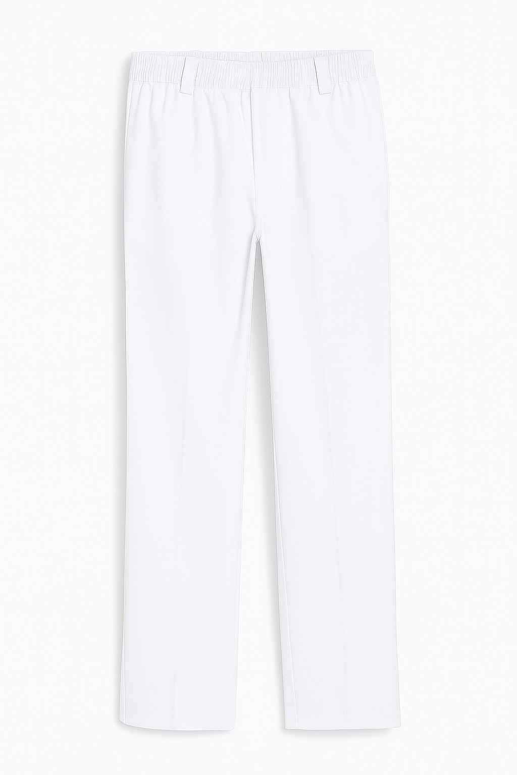 School Uniform Boys white Full Pant with Elastic Regular Fit