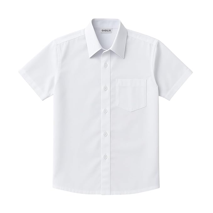 White Shirt Half Sleeve  Cotton | Unisex | School Uniform