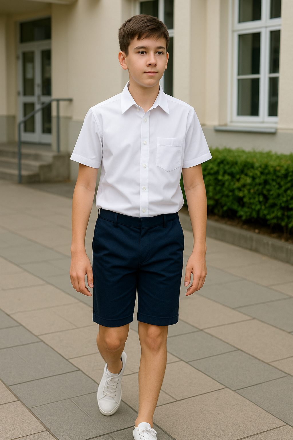 White Shirt Half Sleeve  Cotton | Unisex | School Uniform